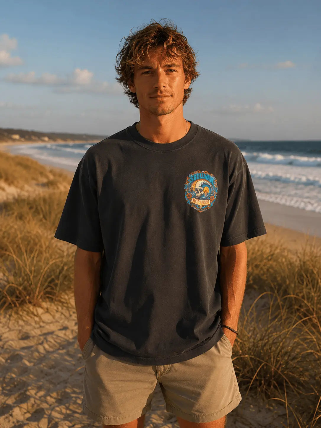 Skullwave Store T-shirt Oversize Homme T-shirt Oversize Noir Black Edition | Skullwave Hossegor