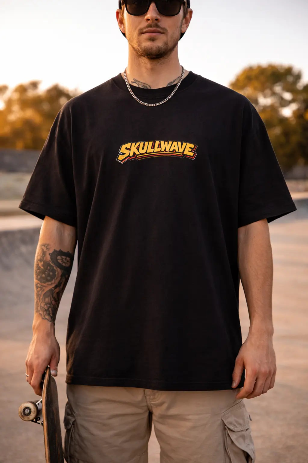 Skullwave Store T-shirt Oversize Homme T-shirt Oversize Skate Homme No Rules Just Ride | Édition Limitée – Skullwave