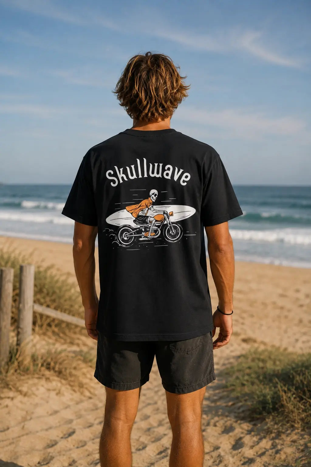 Skullwave Store T-shirt Streetwear Homme Biker | Édition Limitée Hossegor – Skullwave