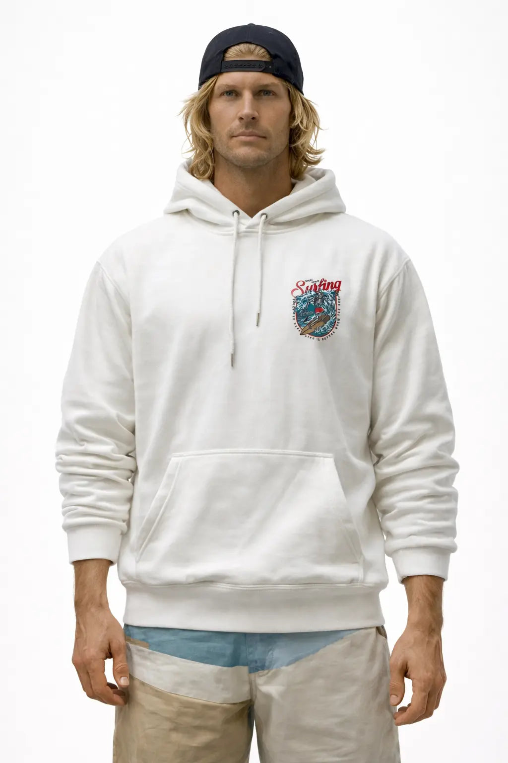 Skullwave Store Hoodie Surf Homme Redshort Hossegor | Sweat Capuche 420g – Skullwave