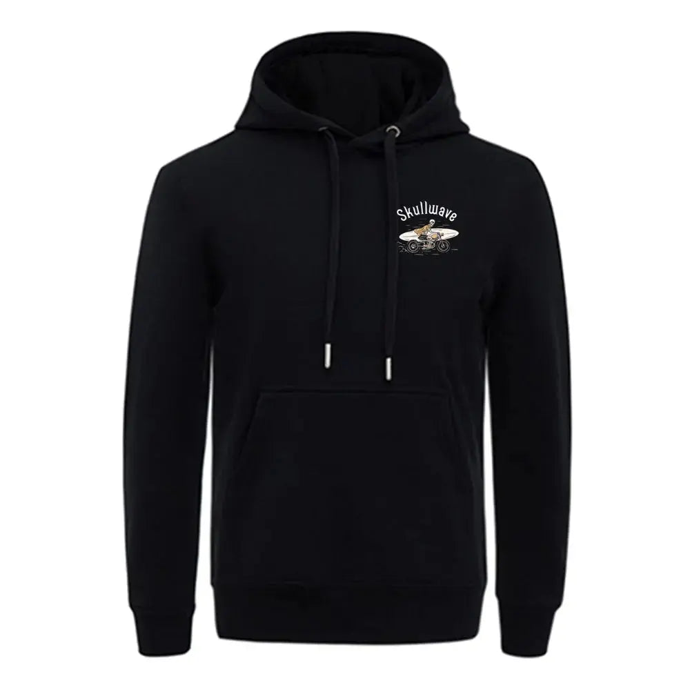 Skullwave Store Hoodie Moto Homme Rider Skull Hossegor | Sweat Capuche 420g – Skullwave