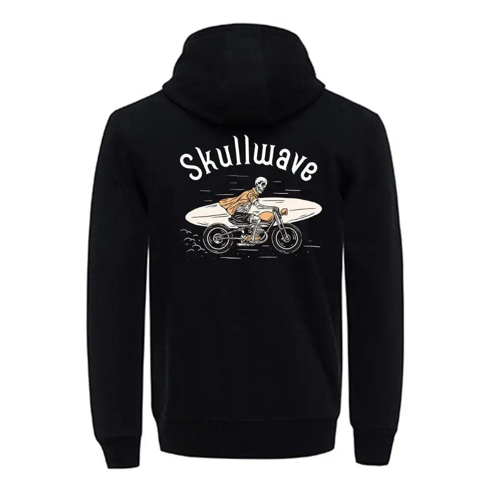 Skullwave Store Hoodie Moto Homme Rider Skull Hossegor | Sweat Capuche 420g – Skullwave
