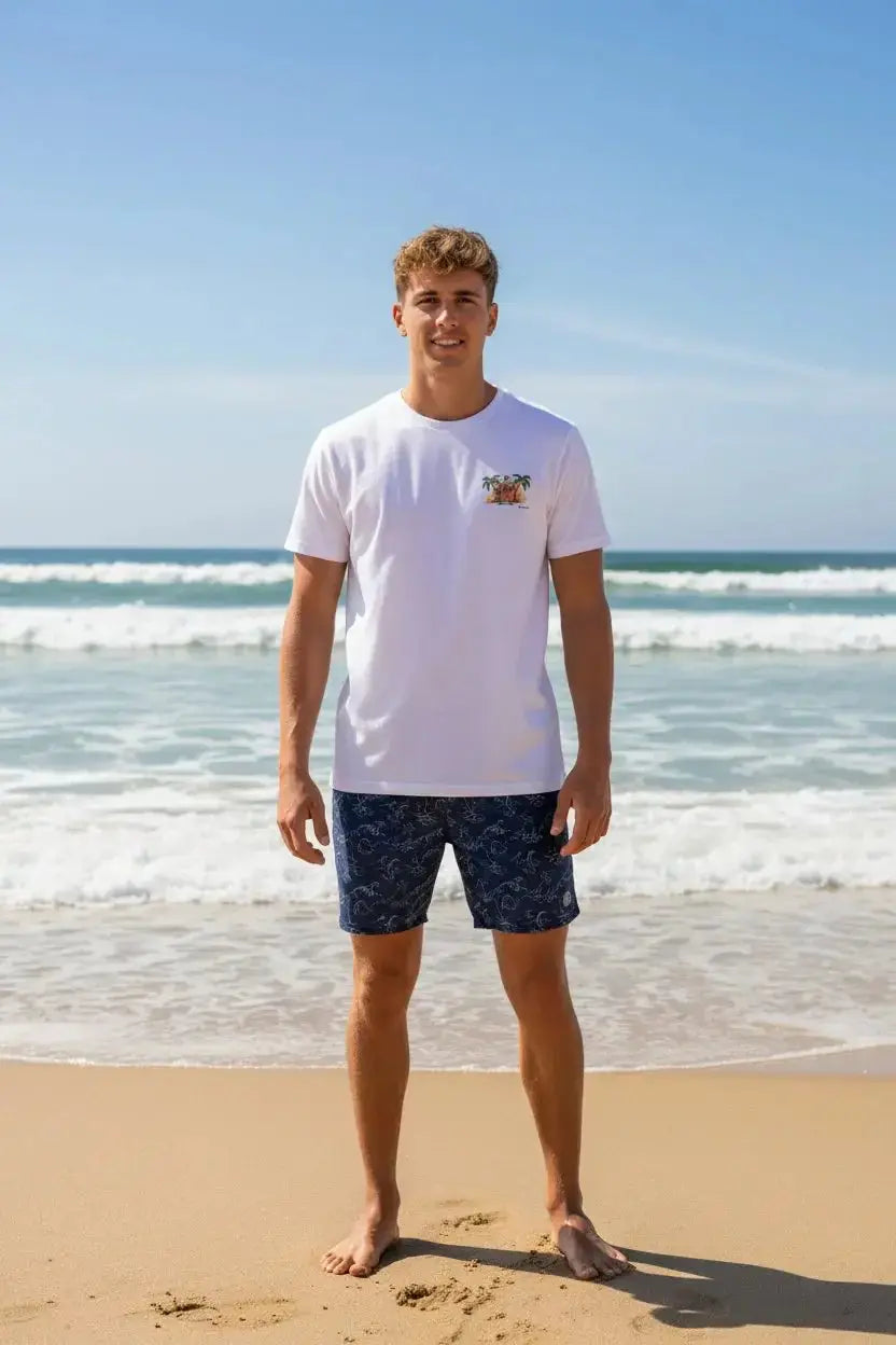 Skullwave Store T-shirt Surf Homme Palm Skull | Édition Limitée Hossegor – Skullwave