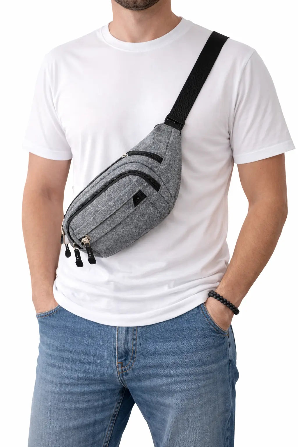 Skullwave Store Sac banane gris
