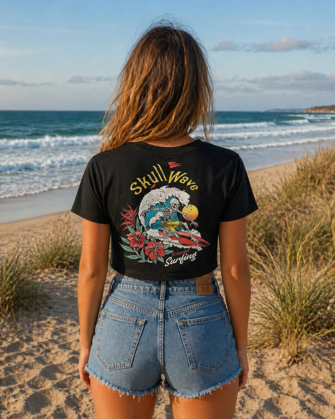 Skullwave Store Crop Top Femme Crop Top Surfwear Tropical 90's Femme | Skullwave Hossegor