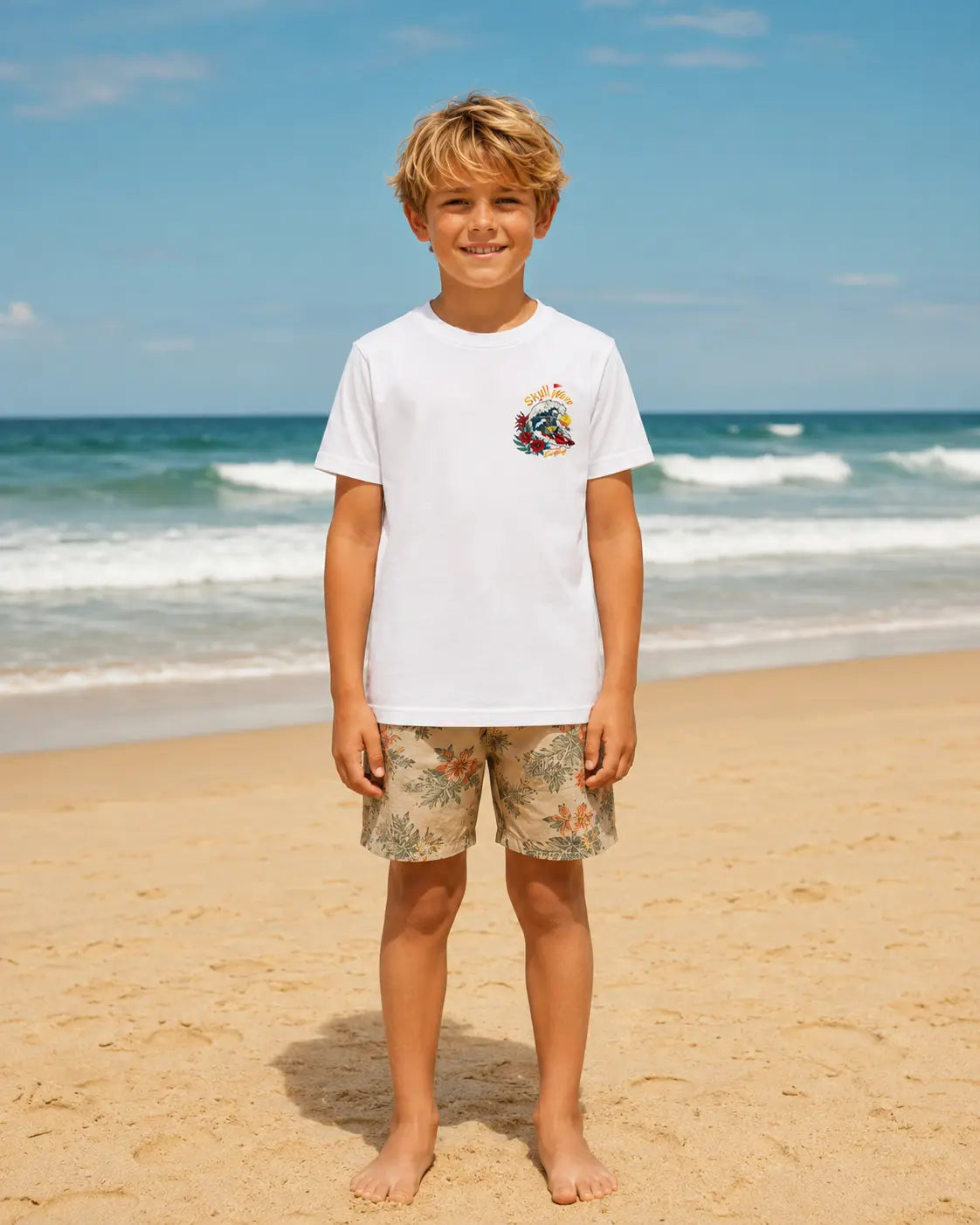 Skullwave Store t-shirt enfant T-shirt Surf Enfant Skull Surfing | Édition Limitée – Skullwave