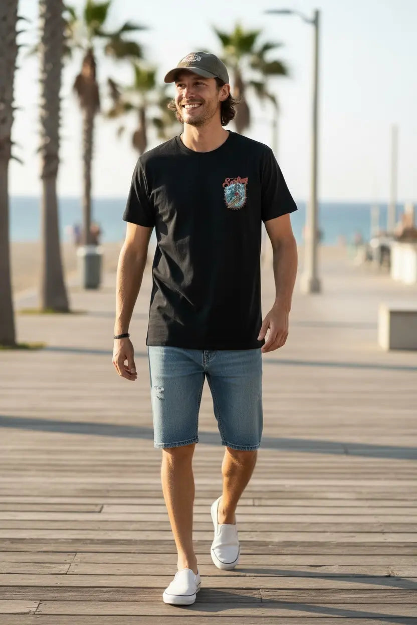Skullwave Store T-shirt Surf Homme Redshort | Édition Limitée Hossegor – Skullwave