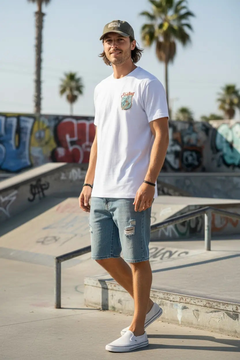 Skullwave Store T-shirt Surf Homme Redshort | Édition Limitée Hossegor – Skullwave