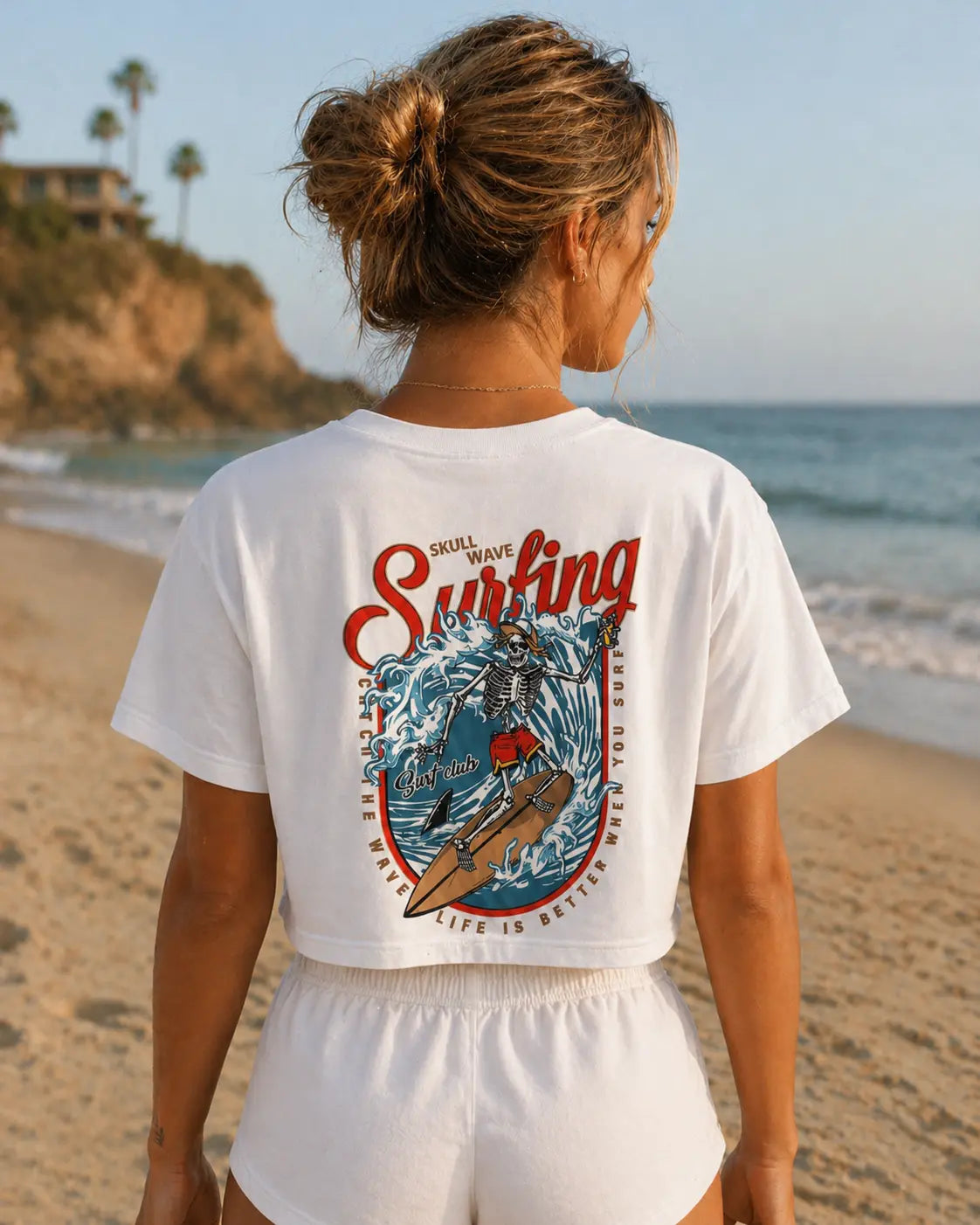 Skullwave Store Crop Top Femme Crop Top Surf Vintage Femme | Skullwave Hossegor