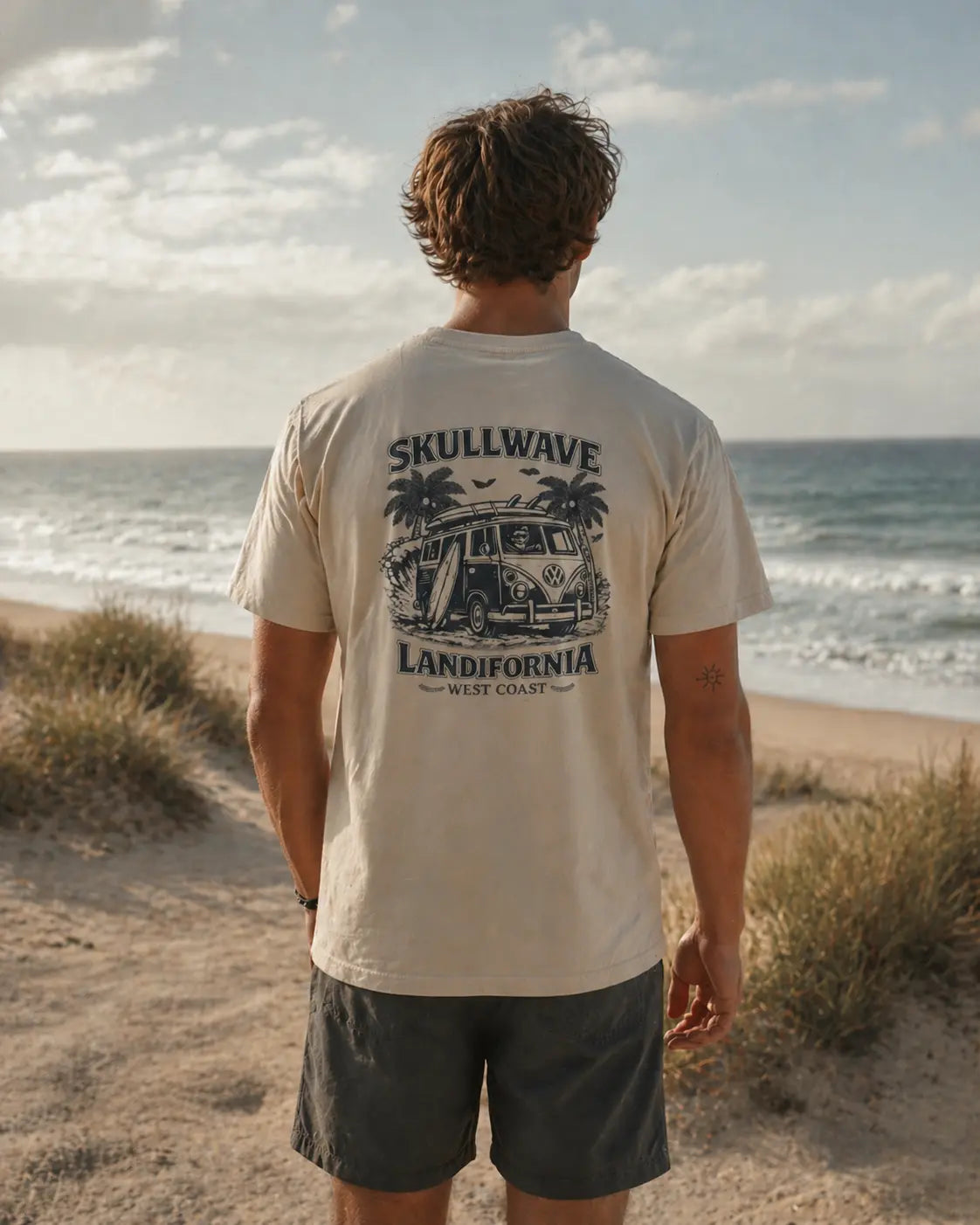 Skullwave Store T-shirt Original Homme T-shirt Surf Homme Landifornia Van | Édition Limitée Hossegor – Skullwave