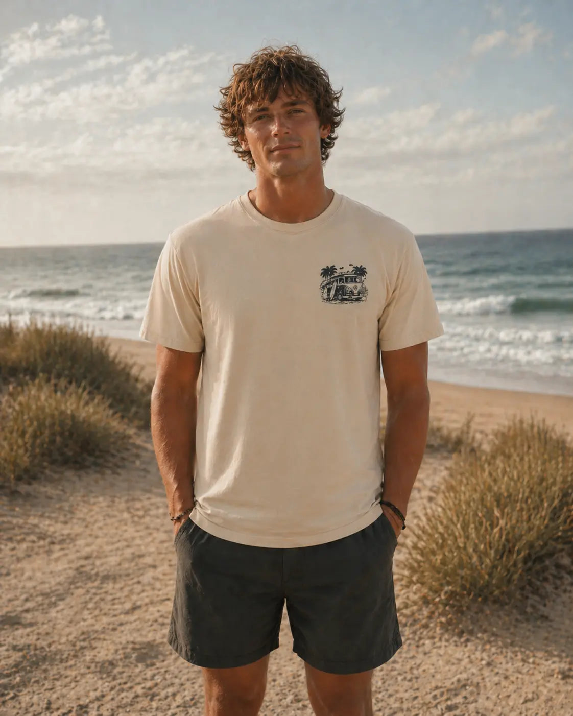 Skullwave Store T-shirt Original Homme T-shirt Surf Homme Landifornia Van | Édition Limitée Hossegor – Skullwave
